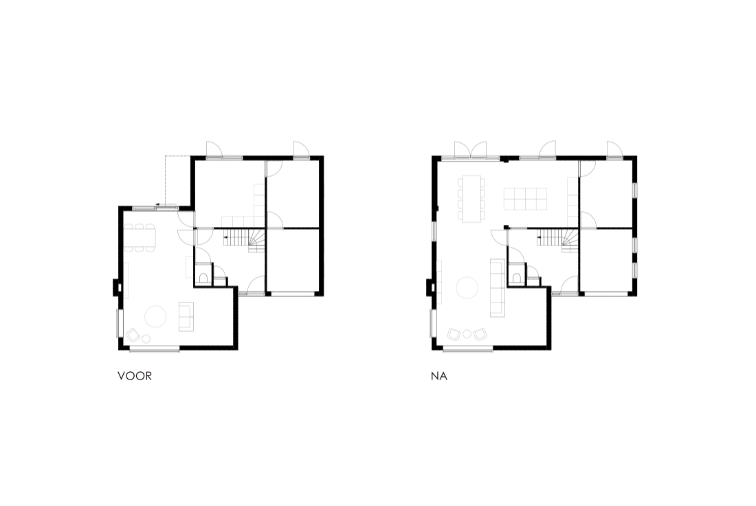 Aanbouw en renovatie jaren '70 woning. - lab-R